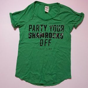 Victoria’s Secret Pink Bling St Patrick’s Day Top